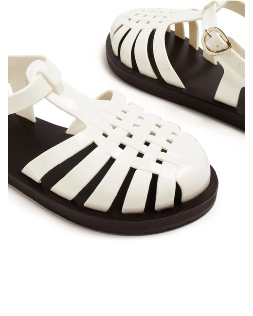 Ancient Greek Sandals White Homeria Jelly Sandals