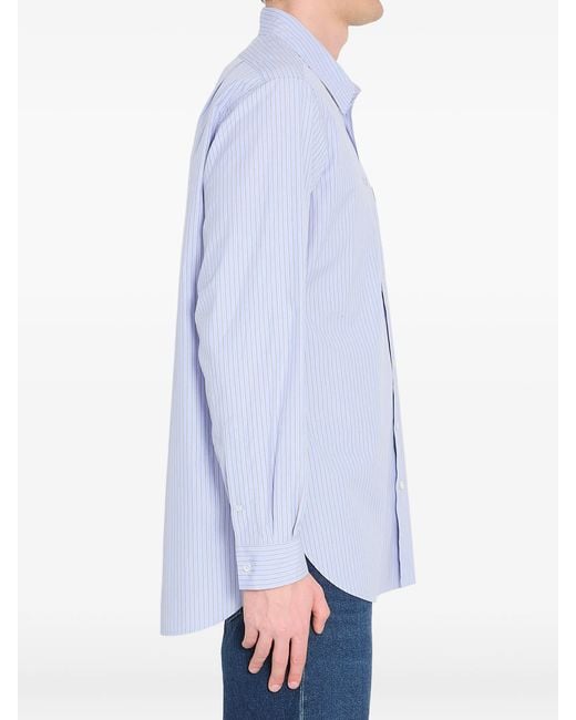 The Row Purple Striped Patch-pocket Shirt for men