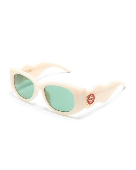 Casablanca Green The Memphis Square Sunglasses