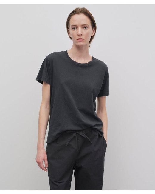 The Row Black Blaine Top In Cotton