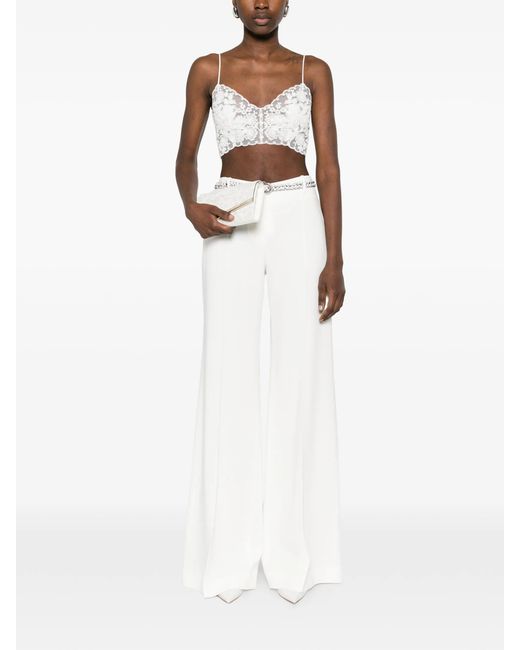 Ermanno Scervino White Wide-leg Trousers