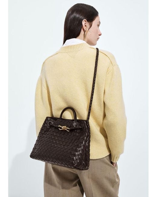 Bottega Veneta Black Medium Andiamo Leather Tote Bag