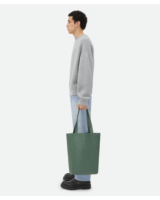 Bottega Veneta Green Small Intrecciato Tote Bag for men