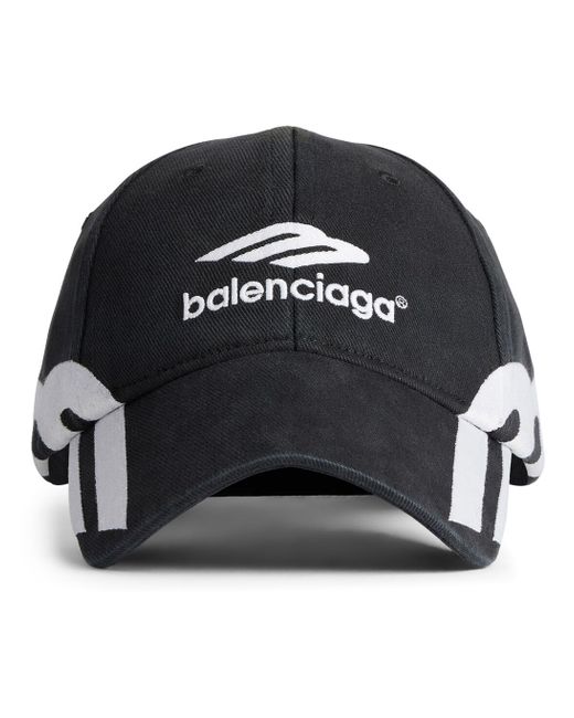 Balenciaga Black 3b Sports Icon Cotton Cap for men