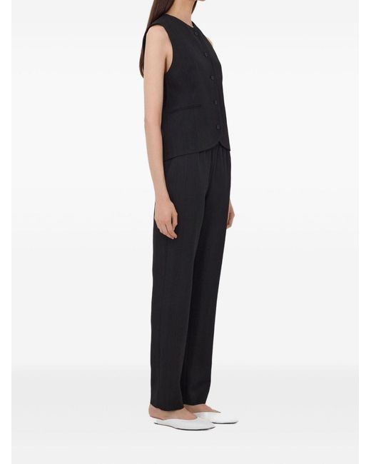 Loulou de Saison Black Paco Tailored Waistcoat