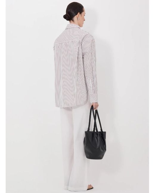 Loulou de Saison Pink Maud Oversized Cotton Poplin Shirt
