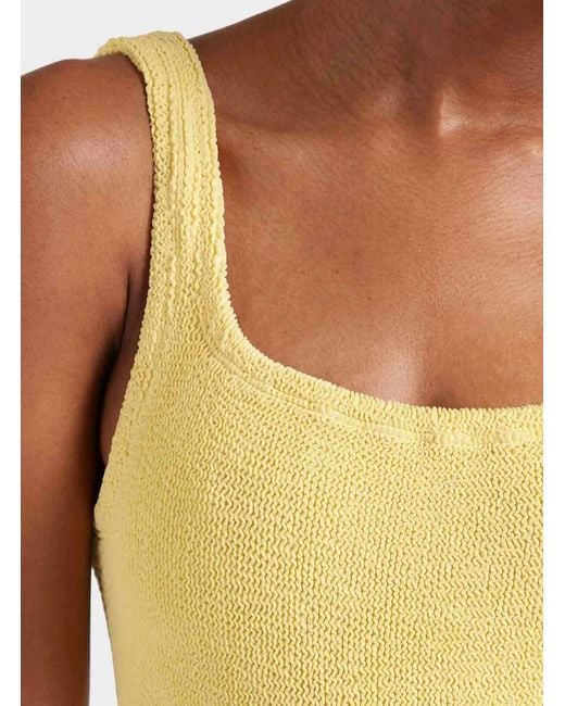 Hunza G Yellow Square Neck Swim