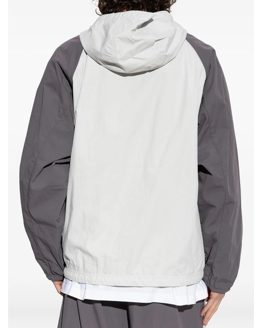 Balenciaga Gray Zip-up Hooded Jacket for men