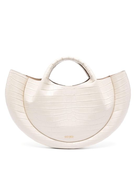 Cult Gaia Natural Bella Leather Tote Bag