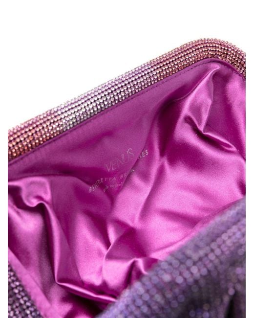 Benedetta Bruzziches Purple Venus La Grande Rhinestone-embellished Clutch Bag