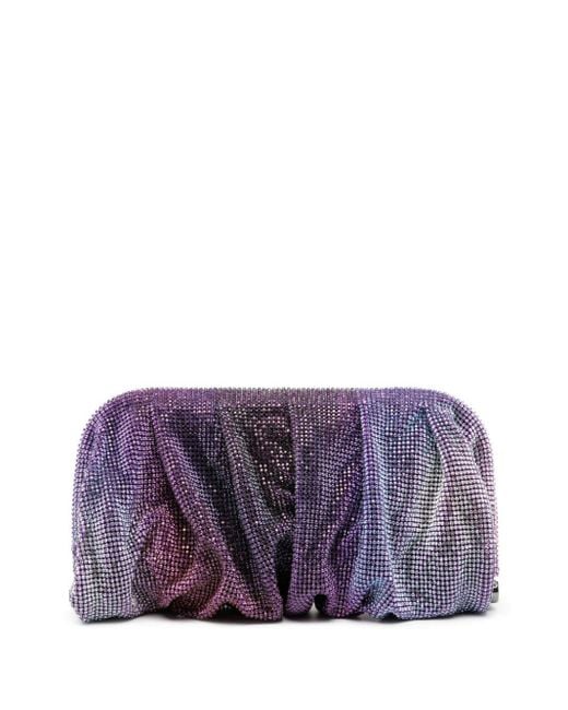 Benedetta Bruzziches Purple Venus La Grande Rhinestone-embellished Clutch Bag