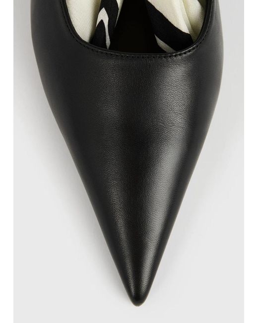 Totême Scarf Nappa Slingbacks Black/ecru