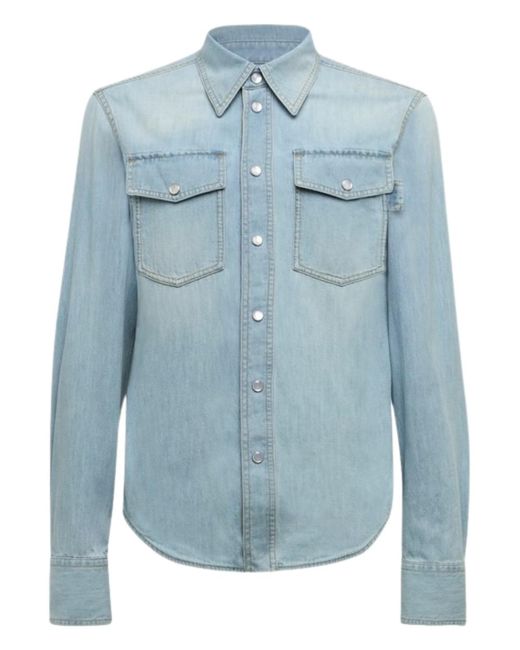 Freenote】 Modern Western 11 Ounce Bleached Denim Shirt – Blue Beach Denim