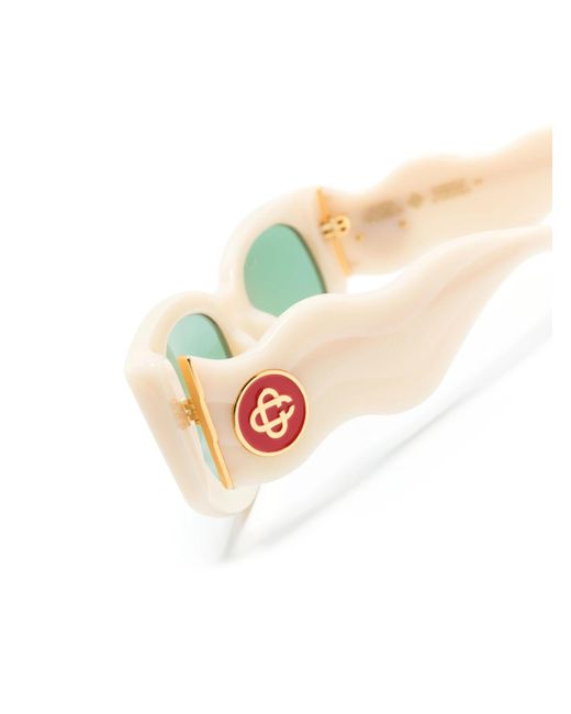 Casablanca Green The Memphis Square Sunglasses