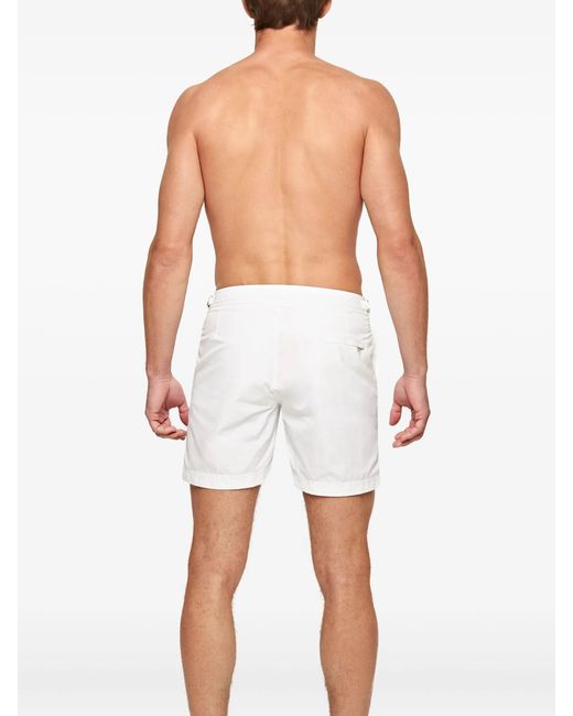 Orlebar Brown Blue Bulldog Buckle Detailed Swim Shorts for men