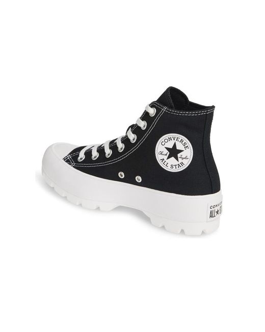 Converse Canvas Chuck Taylor All Star Lugged Hi Sneakers in Black/White (Black) - Save 1% - Lyst