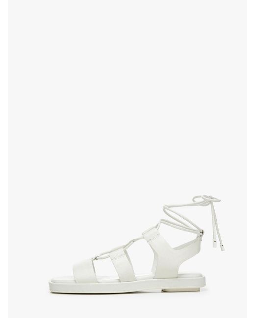 Vince Rockwell Leather Sandals in White - Lyst