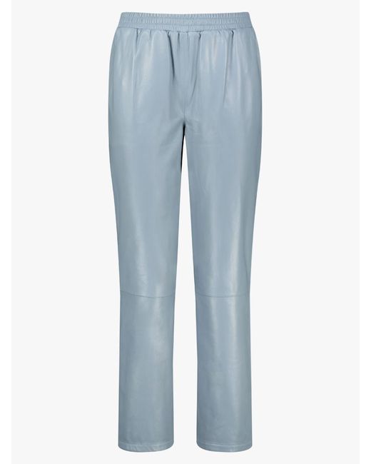 Arma Leather Track Pants Abigail in Blue - Lyst