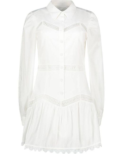 Designers Remix Lace Insets Sandra Mini Dress in White - Lyst