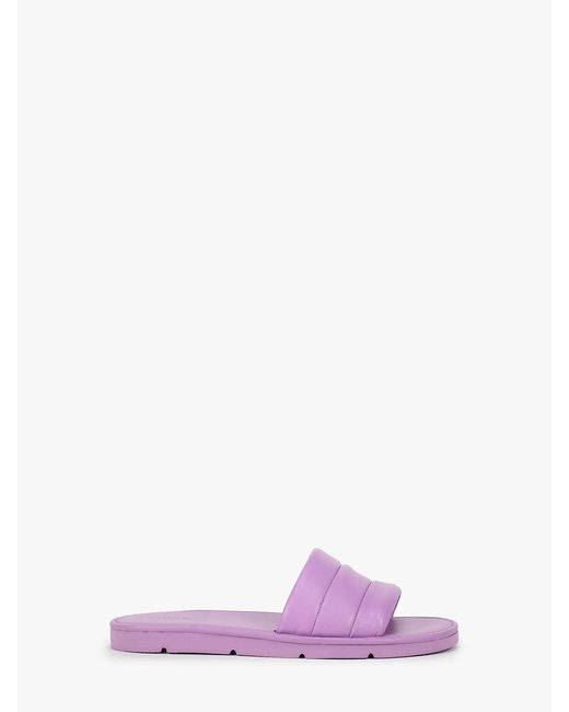 Vince Olina Quilted Leather Slides in Purple | Lyst