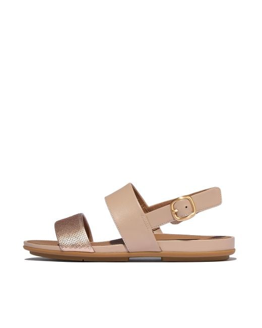 Fitflop Natural Women Gracie Sequin Leather Back-strap Sandals Leather Sequin