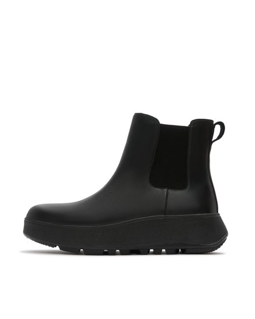 Fitflop Black F-Mode Waterproof Leather Chelsea Boots
