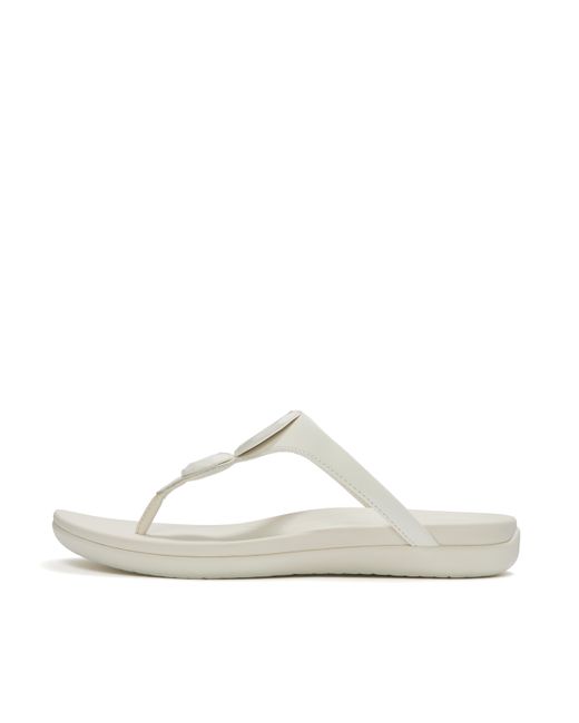 Fitflop White Solay Glossy-Disc Toe-Post Sandals