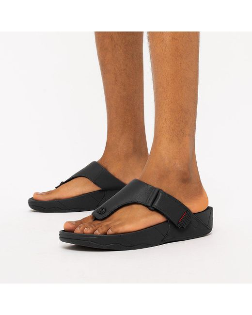 mens leather toe post sandals