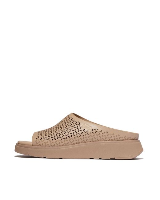 Fitflop Brown Women Gen-ff Perf Leather Slides, Markdown