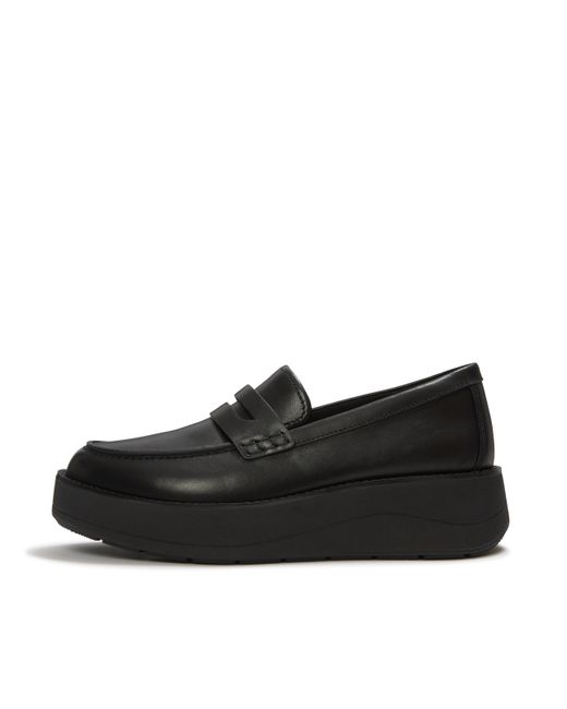 Fitflop Black Gen-Ff Roam Leather Loafers, Size: Uk