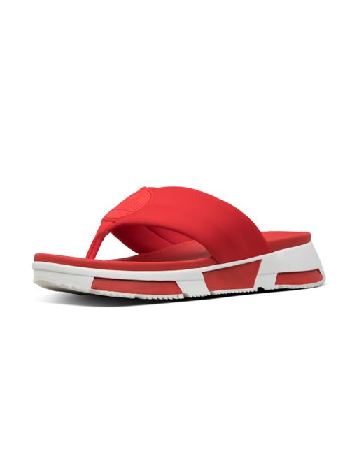 Fitflop Red Sporty Logo Toe-thongs Flip-flop