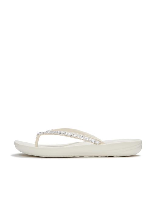 Fitflop White Iqushion Ergonomic Flip-Flops