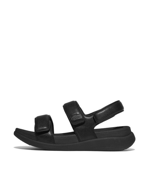 Fitflop Black F-Mode Go Adjustable Back-Strap Sandals