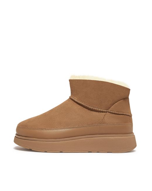 Fitflop Brown Gen-Ff Ultra-Mini Shearling Boots