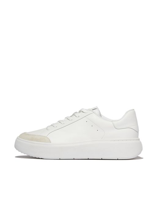 Fitflop White Rtg Leather/Suede Trainers