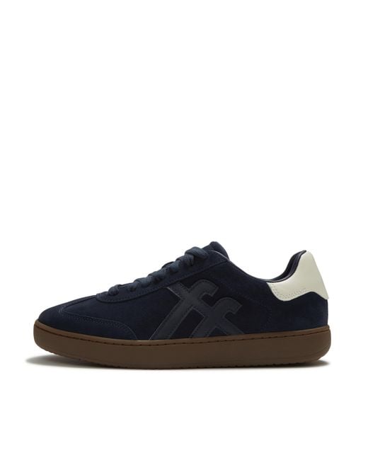 Fitflop Black The Dash Ff T-Toe Suede Trainers, Midnight, Size: Uk for men