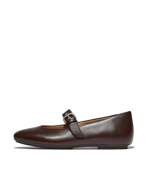 Fitflop Brown Women Delicato Soft Leather Mary Janes