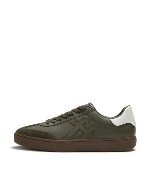 Fitflop Brown The Dash Ff T-Toe Leather Trainers, Deep, Size: Uk for men
