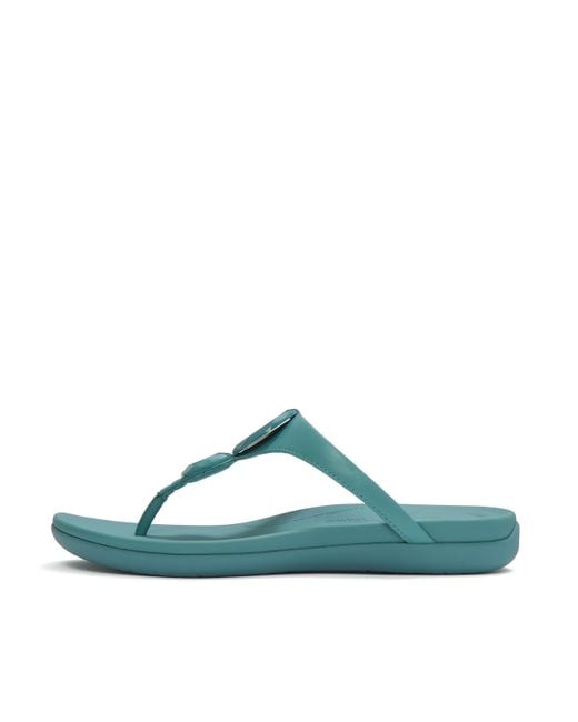 Fitflop Blue Solay Glossy-Disc Toe-Post Sandals