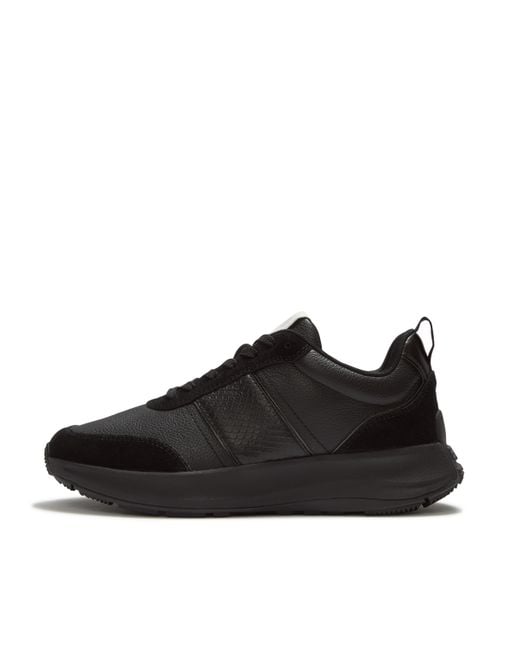 Fitflop Black F-Mode Flow Leather Trainers