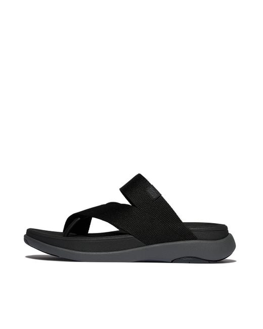 Fitflop Black F-mode Go Mens Webbing Sling Sandals Polyester/faux-leather, Markdown for men