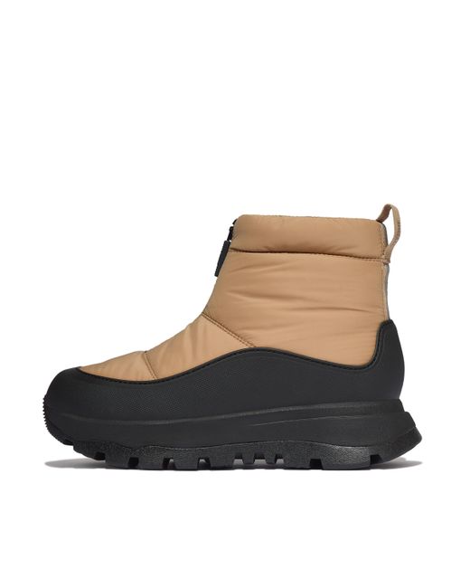 Fitflop Black Neo-D-Hyker Waterproof Walking Boots Leather/Pu