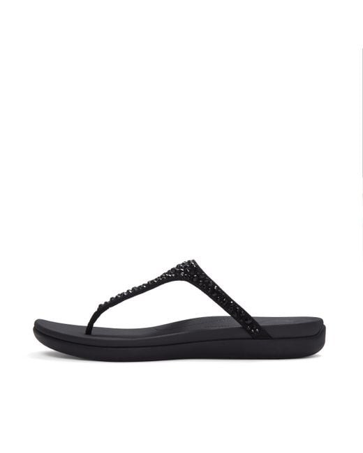Fitflop Blue Solay Mixed-Crystal Toe-Post Sandals