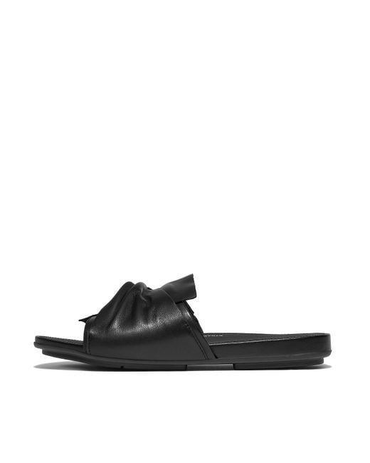 Fitflop Black Women Gracie Soft-twist Leather Slides, Markdown