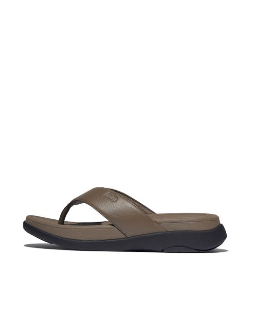 Fitflop Brown F-mode Go Mens Toe-post Sandals Pu, Markdown for men