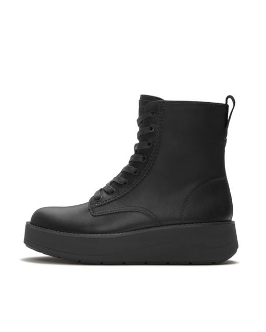 Fitflop Black Gen-Ff Roam Leather Boots, Size: Uk