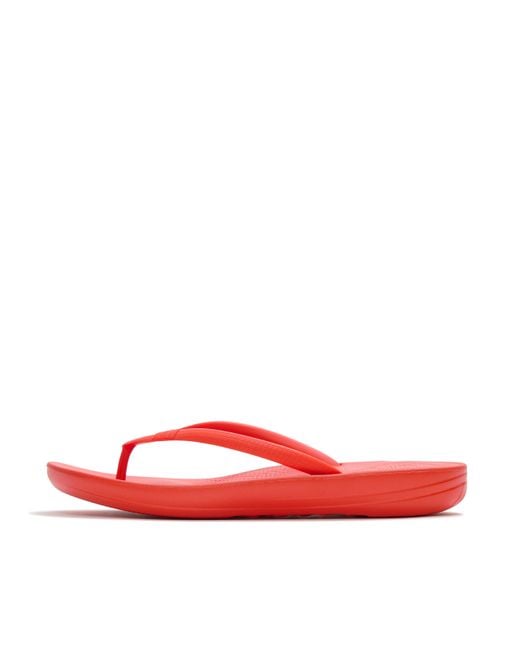 Fitflop Red Iqushion Ergonomic Flip-flops