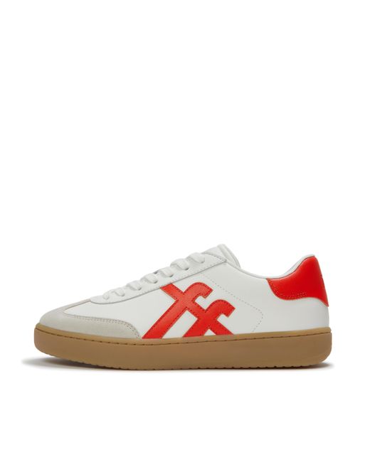 Fitflop Red The Dash T-Toe Leather Trainers