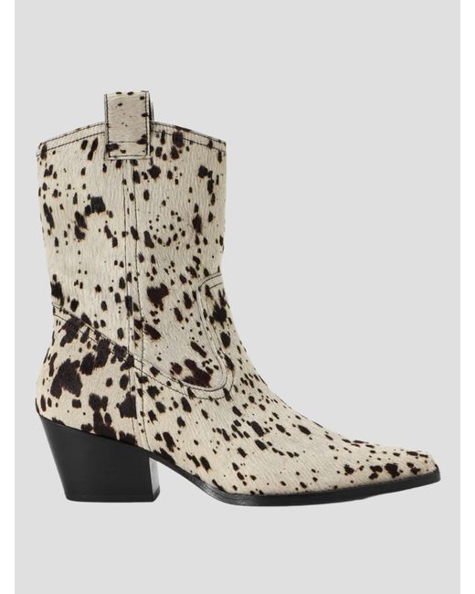 STAUD June Western Cowboy Boot in Natural Lyst