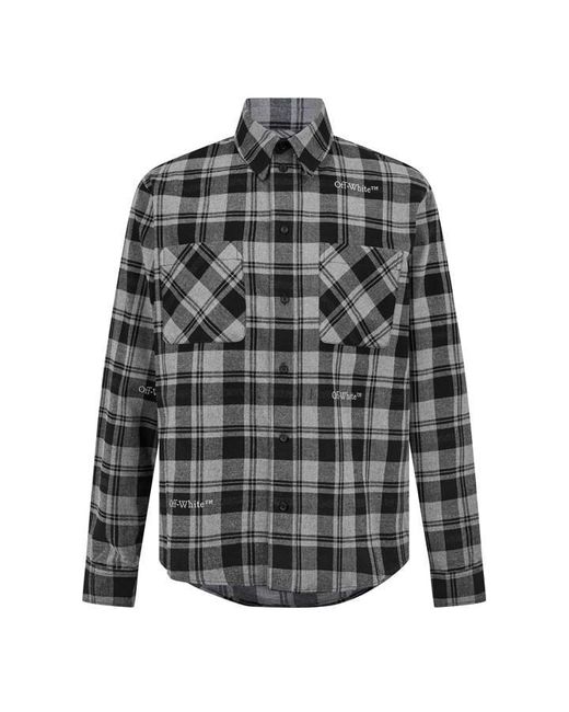 Off-White c/o Virgil Abloh Black Check Shirt for men